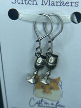 Load image into Gallery viewer, Pop On A Few "Charming" - 9mm Stitch Markers, Silver Goblets
