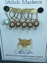 Load image into Gallery viewer, Pop On A Few "First Glass" - 7mm Stitch Markers, Glass Pearls