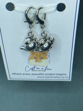 Load image into Gallery viewer, Pop On A Few "Charming" - 5mm Lobster Clasp Stitch Markers, Silver Teapots