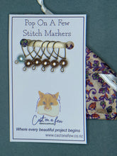 Load image into Gallery viewer, Pop On A Few "First Glass" - 7mm Stitch Markers, Glass Pearls