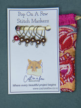 Load image into Gallery viewer, Pop On A Few "First Glass" - 7mm Stitch Markers, Glass Pearls