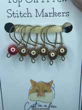 Load image into Gallery viewer, Pop On A Few "First Glass" - 7mm Stitch Markers, Glass Pearls