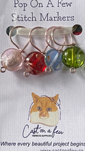 Load image into Gallery viewer, Pop On A Few "First Glass" - 9mm Stitch Markers, Lampwork Beads