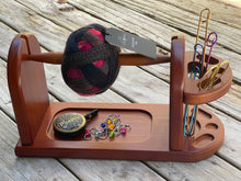 Load image into Gallery viewer, Yarn Spindle and Accessories Holder, Solid Wood