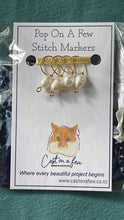 Load image into Gallery viewer, Pop On A Few "Precious" - 6mm Stitch Markers, Fresh Water Pearls