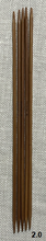 Load image into Gallery viewer, Bamboo Double-Pointed Knitting Needles 13cm Sets of 5