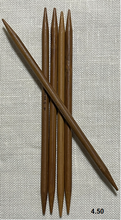 Load image into Gallery viewer, Bamboo Double-Pointed Knitting Needles 13cm Sets of 5