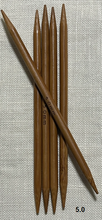 Load image into Gallery viewer, Bamboo Double-Pointed Knitting Needles 13cm Sets of 5