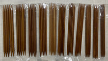 Load image into Gallery viewer, Bamboo Double-Pointed Knitting Needles 13cm Sets of 5