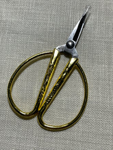 Load image into Gallery viewer, Small Gold-Handled Scissors (Large finger holes)
