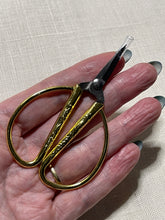 Load image into Gallery viewer, Small Gold-Handled Scissors (Large finger holes)