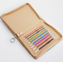 Load image into Gallery viewer, KnitPro Zing Crochet Hook Set case opened up to display all 9 hooks