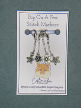 Load image into Gallery viewer, Pop On A Few "Charming" - 3.5mm Lobster Clasp Stitch Markers, Silver Blooms Set