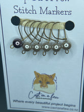 Load image into Gallery viewer, Pop On A Few &quot;First Glass&quot; - 7mm Stitch Markers, Glass Pearls
