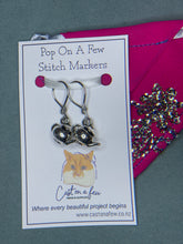 Load image into Gallery viewer, Pop On A Few &quot;Charming&quot; - 9mm Stitch Markers, Silver Teapots
