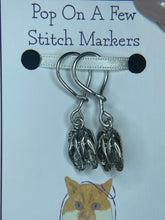 Load image into Gallery viewer, Pop On A Few &quot;Charming&quot; - 9mm Stitch Markers, Silver Jandals
