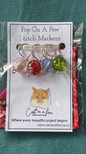 Load image into Gallery viewer, Pop On A Few "First Glass" - 9mm Stitch Markers, Lampwork Beads
