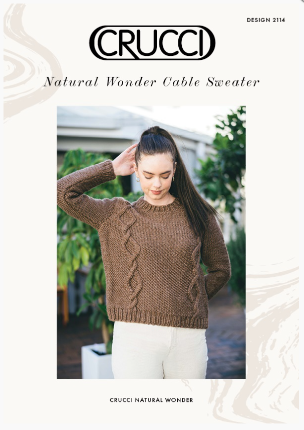 Crucci Pattern 2114 Natural Wonder Cable Women's Sweater