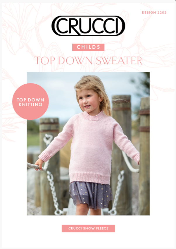 Crucci Pattern 2202 Child's Top Down Sweater