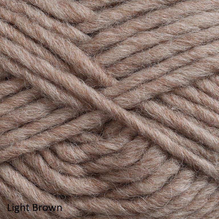 Crucci Natural Wonder 18ply Super Chunky pure NZ wool yarn, light brown