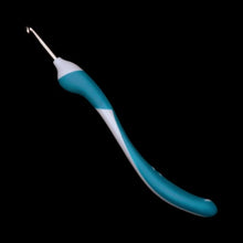 Load image into Gallery viewer, Addi Swing crochet hook 3.75mm teal blue side view
