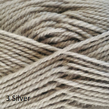 Load image into Gallery viewer, Crucci Ferndale 8ply pure wool yarn, silver
