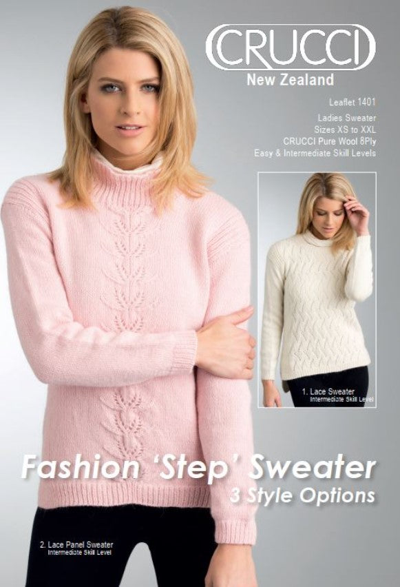Crucci Pattern 1401 DK Fashion Step Sweater