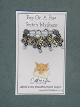 Load image into Gallery viewer, Pop On A Few - 6mm Stitch Markers, Silver Butterflies
